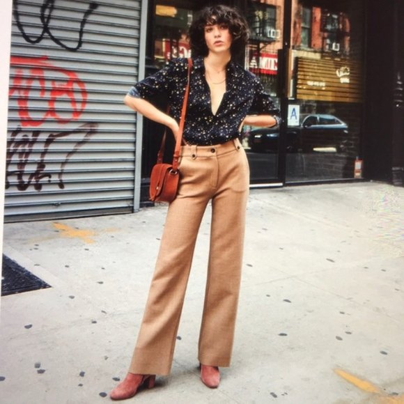 Sezane Camel 'Franz' High Waisted Pants - Picture 5 of 5